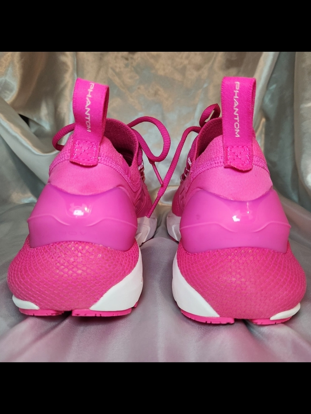 Women's Under Armour Hot Pink Lightweight Knit Athletic Sneakers | Sz 8.5 - Picture 7 of 8